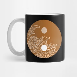 Yin Yang Wave Sun and Moon Mug